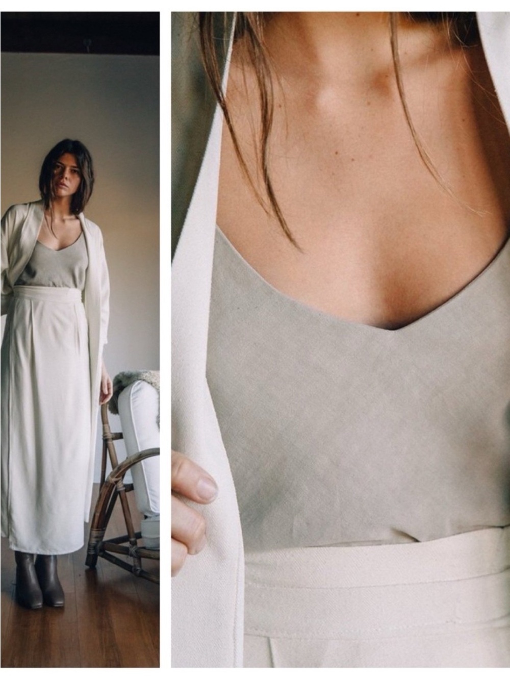 Ozma of California Silk/Linen top XS EUC!